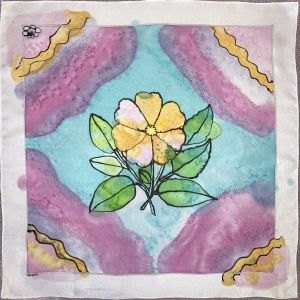 Le foulard peint par Aysha 8 ans