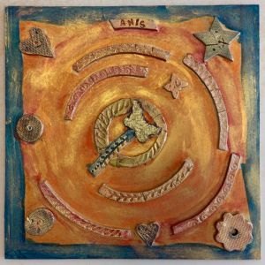 Mandala en argile cirée