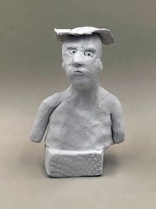 Petite statuette en argile cuite